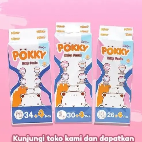 POKKY PANTS Popok Celana Bayi Ukuran M/L/XL