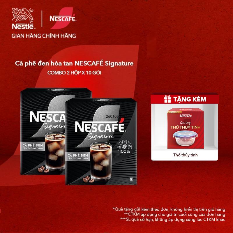 Nestlé VN Combo 2 Hộp Cà phê sữa NESCAFÉ Signature Hộp 10 gói THƠM NỒNG VỊ ĐẬM -
