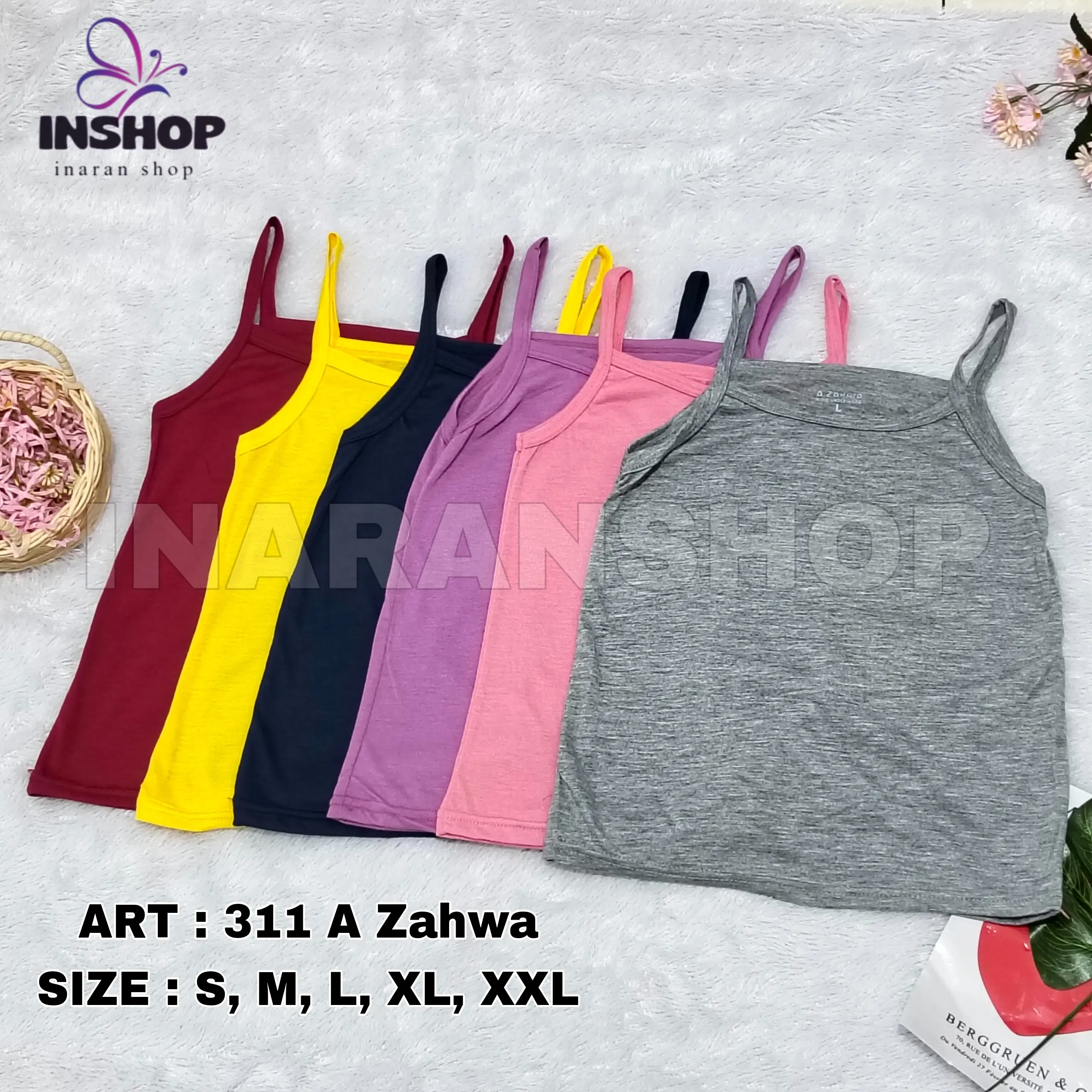 A ZAHWA 311 - TANKTOP ANAK PEREMPUAN KATUN TANKTOP TALI KECIL ANAK CEWEK POLOS 1 PCS Dress