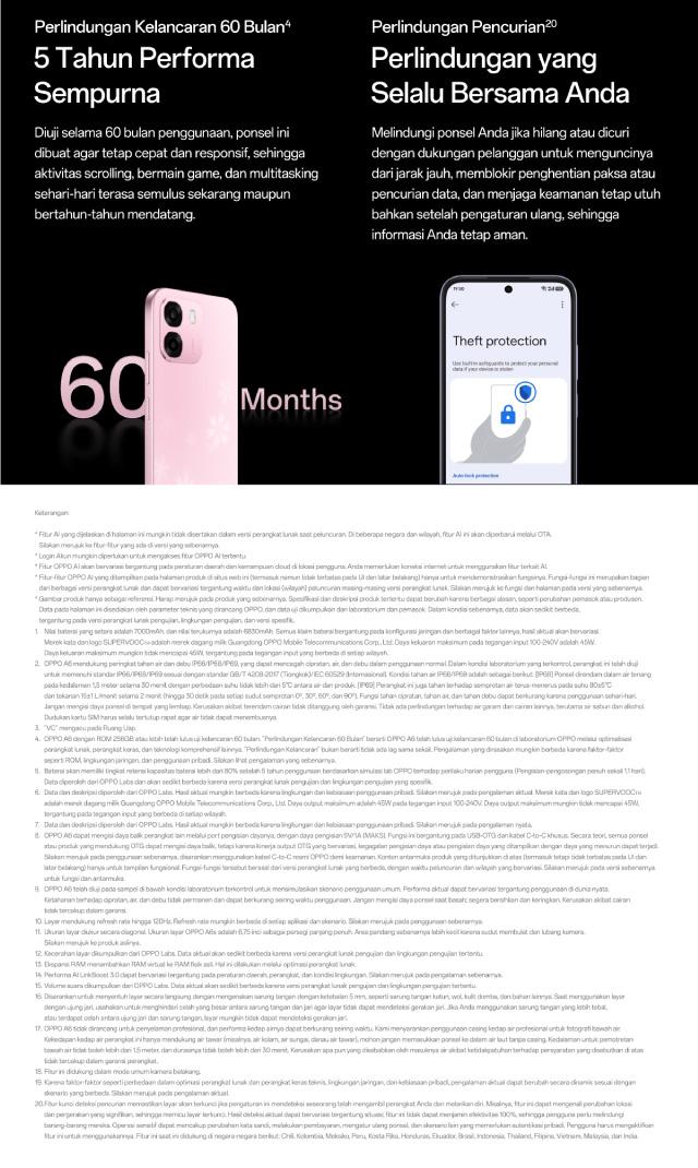 OPPO A6 6GB/128GB & 6GB/256GB Smartphone [Pengisian Cepat SUPERVOOC 45W, Tahan Air dan Debu IP69, Kamera Ultra Jernih 50MP]