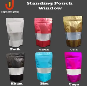 Standing Pouch Plastik Window Klip Kemasan Snack Dan Makanan Zipper