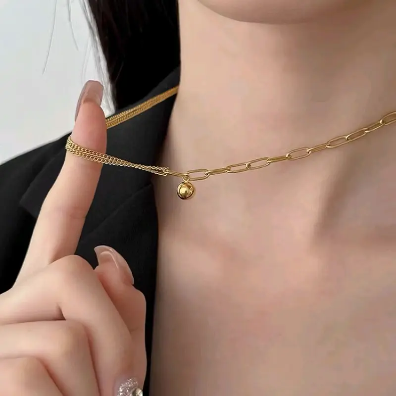 Gelang kaki G-1119 rantai gold titanium anti karat 6