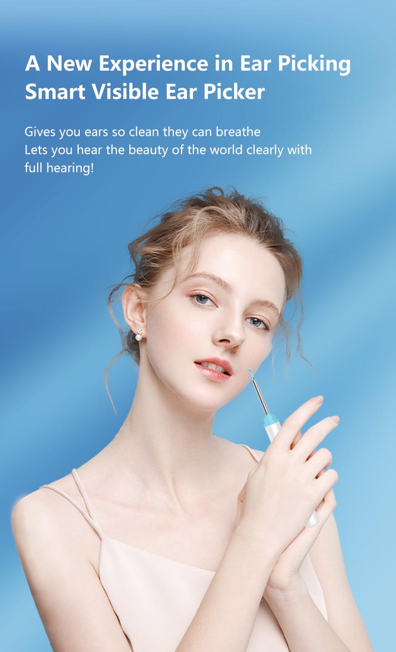 Product Introduction of Silicone Ear Hygiene Set, HD Visual Earwax Removal Tool with Camera, 1296P HD Camera Ear Cleaner, Compatible with iPhone and Android Phones, Springtok, Spring Gift Set 10