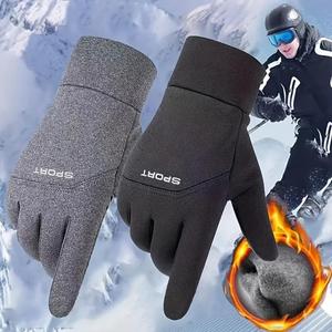 冬用タッチスクリーン手袋 - 防風防水、裏地付きサーマルフリース、サイクリング＆ドライビング用 | ユニセックスアウトドアスポーツグローブ | バレンタインデーギフトに最適
