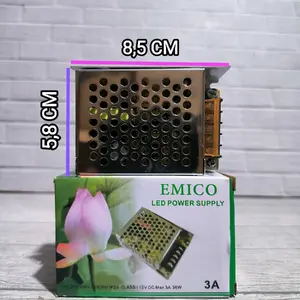 EMICO TRAFO 3A 12V 36W BODI BESAR ADAPTOR DRIVER POWER SUPPLY 36 WATT 12 VOLT LED STRIP CCTV KUALITAS TERBAIK
