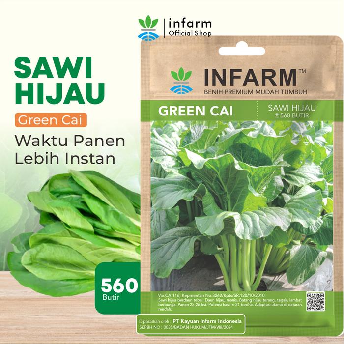 Gambar INFARM - Benih Sayur Sawi Super Bibit Greencai Unggul Biji Hitam Unggul Berkualitas Produk Kualitas F1 Mudah Tumbuh Tahan Hama Cepat Berkecambah dari Infarm Kota Surabaya Tokopedia