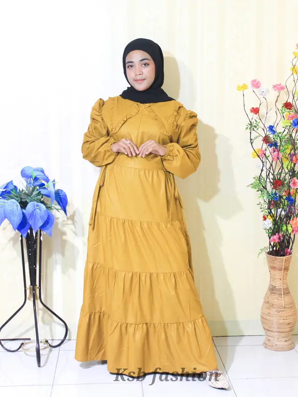 New gamis toyobo resleting depan bawah mayung undak 1