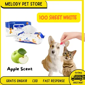 MELODYPETSTORE Tisu basah kucing anjingTisu Basah TISU APPLE ISI 100 Hewan Pet wipes tanpa bilas - tisu basah kucing anjing non alkohol tissue - Tisu Basah Hewan Kucing Anjing -