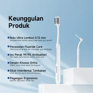 Dr.Baek Set Sikat Gigi Ortodontik Ultra Lembut & Sikat Interdental Kombinasi Kebersihan Sempurna untuk Gigi Ortho Membersihkan Behel dan Sela Gigi Mulut
