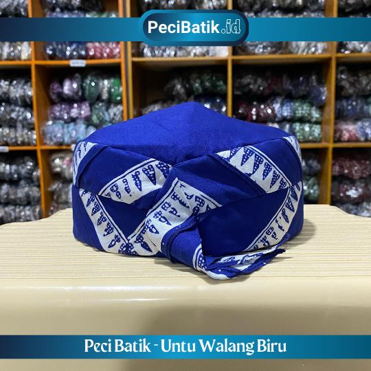 Peci Batik Jogja - Peci Batik Motif Untu Walang Biru - Tersedia Ukuran Anak Sampai Dewasa - Penunjang Ibadah dan Kegiatan Sehari-hari - Spesial Sambut Ramadhan dan Hari Raya Idul Fitri - Busana Muslim Kekinian - Peci Batik Masjid Jogokariyan 3