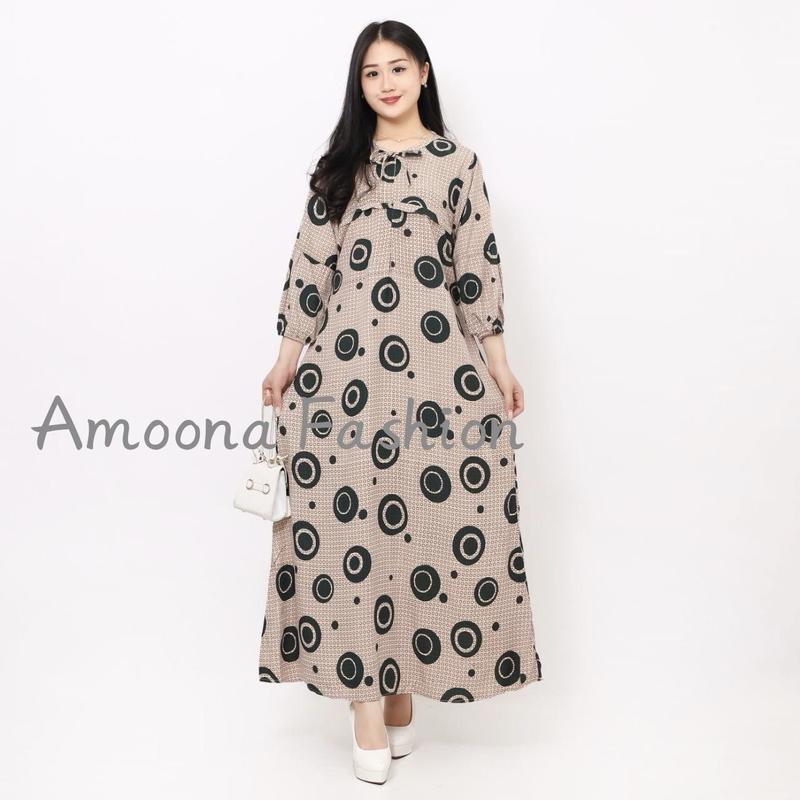 AMOONA - Dress Raisa Bahan Rayon super Premium \ Gamis Raisa Kekinian \  All size 2