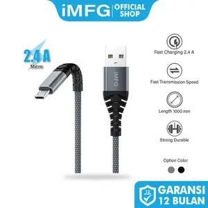 iMFG Kabel Data USB To Micro 100cm 2.4A Fast charging i-S2M Kabel charger