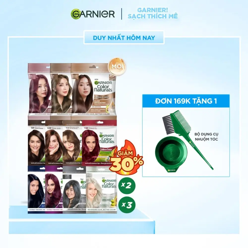 Kem Nhuộm Tóc Màu Thời Trang Garnier Color Naturals Ultra Colors - 8 Màu Nhuộm Thời Trang