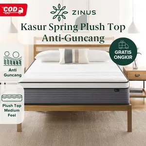 Kasur Spring Bed Zinus Plush Top / Euro Top / Motion Isolation / Mattress In a Box Busa Furniture [COD]