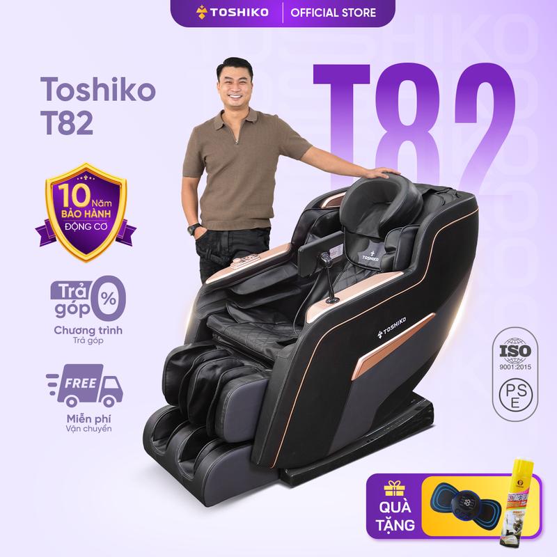 Ghế massage T82 điều khiển giọng nói tiếng Việt đa chức năng công nghệ massage con lăn 3D Nhật Bản
