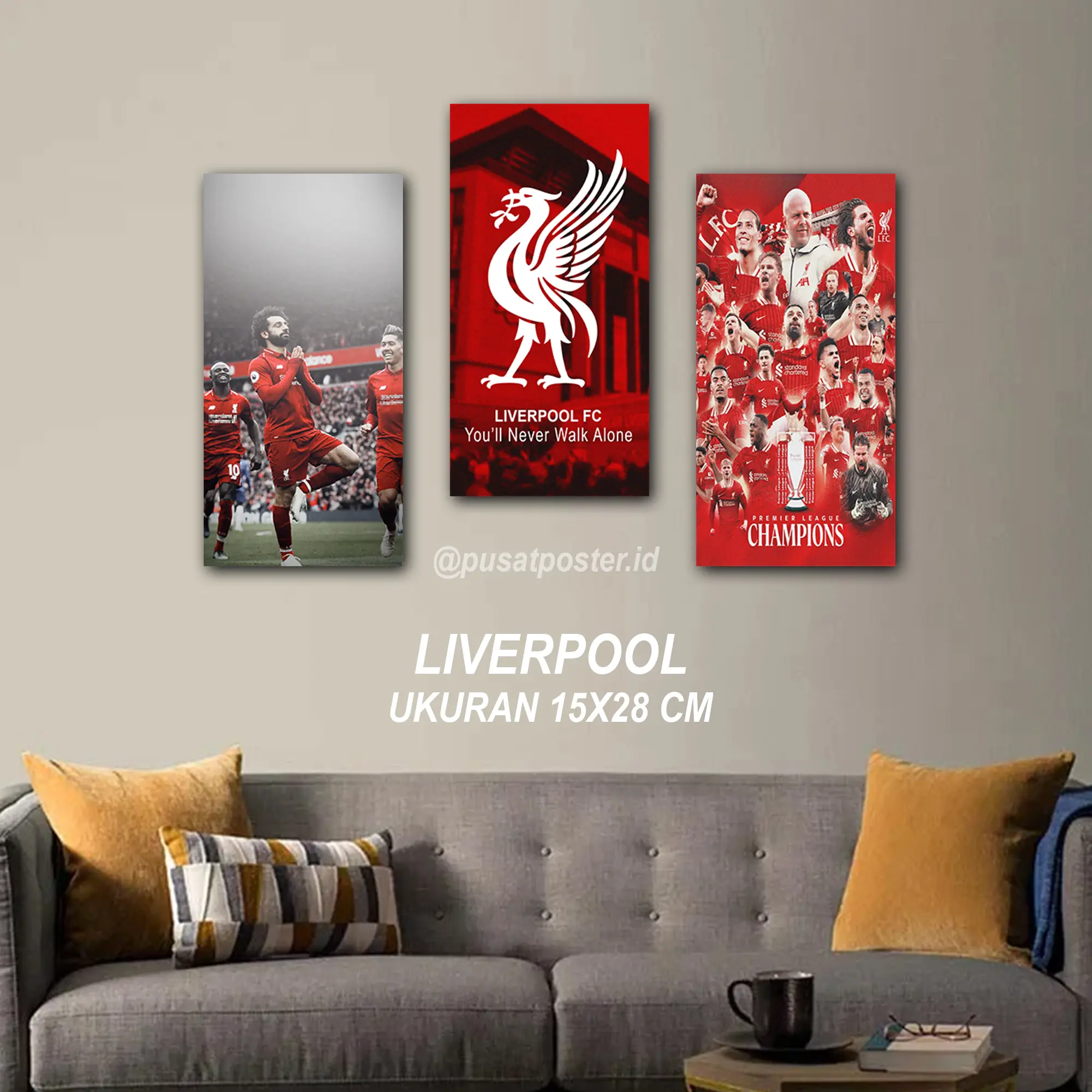 Pajangan Hiasan Dinding LIVERPOOL - Walldecor Poster Bola Aesthetic