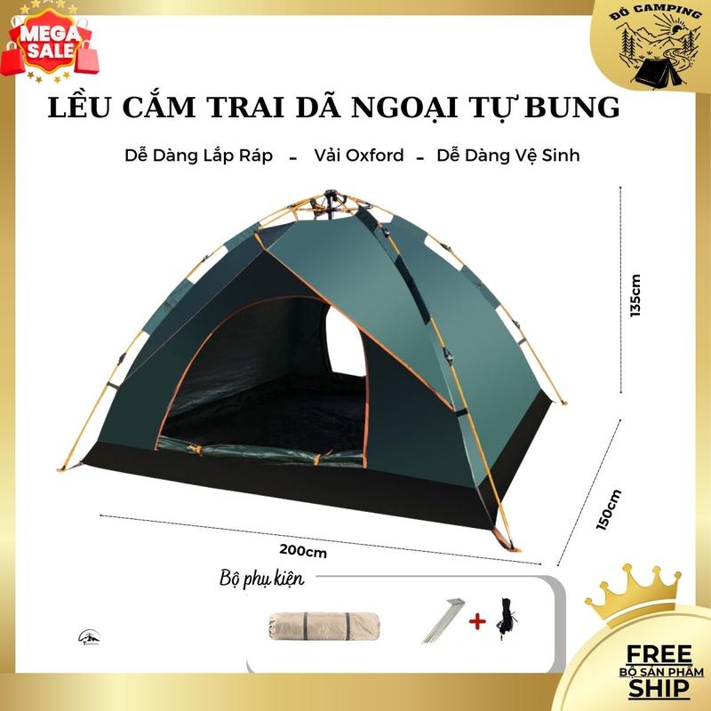 Lều cắm trại du lịch tự bung dành cho 3-5 người chống thấm nước chống nắng tốt thông gió mát mẻ Phụ Kiện Camping Đi Cắm Trại Nam Kaki