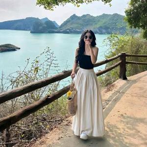 Sét Đồ Đi Biển Maxi Cực Xinh Gồm Áo Quây Mix Chân Váy Xòe Cực Phong Cách cho Phong Cách Thời Trang