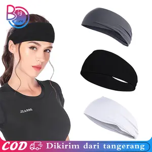 Ikat Kepala Olahraga Bandana Headband Olahraga Elastic Sport Hairbands Sweat-Wicking And Quick-Drying
