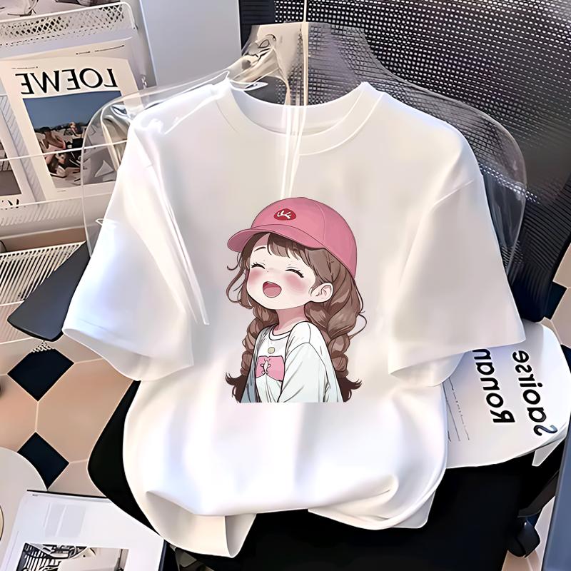 A0416 Mùa hè mới bông lỏng lẻo ngắn tay áo thun 2025 xu hướng nam và nữ có thể mặc giản dị cặp vợ chồng đầu thoải mái thoáng khí mùa hè mát mẻ Nóng bán Chất lượng cao