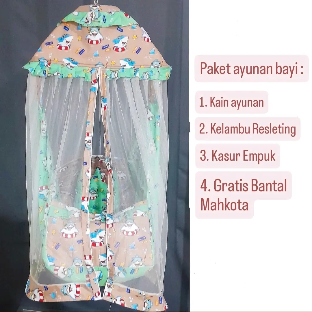 Ayunan Bayi Kelambu Resleting / Ayunan Bayi Karakter / Ayunan Bayi Anti  Nyamuk