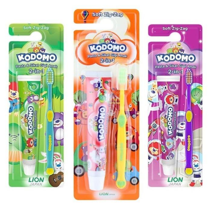 KODOMO Toothbrush 2in1 ORIGINAL / Sikat Gigi Dan Pasta Gigi 1