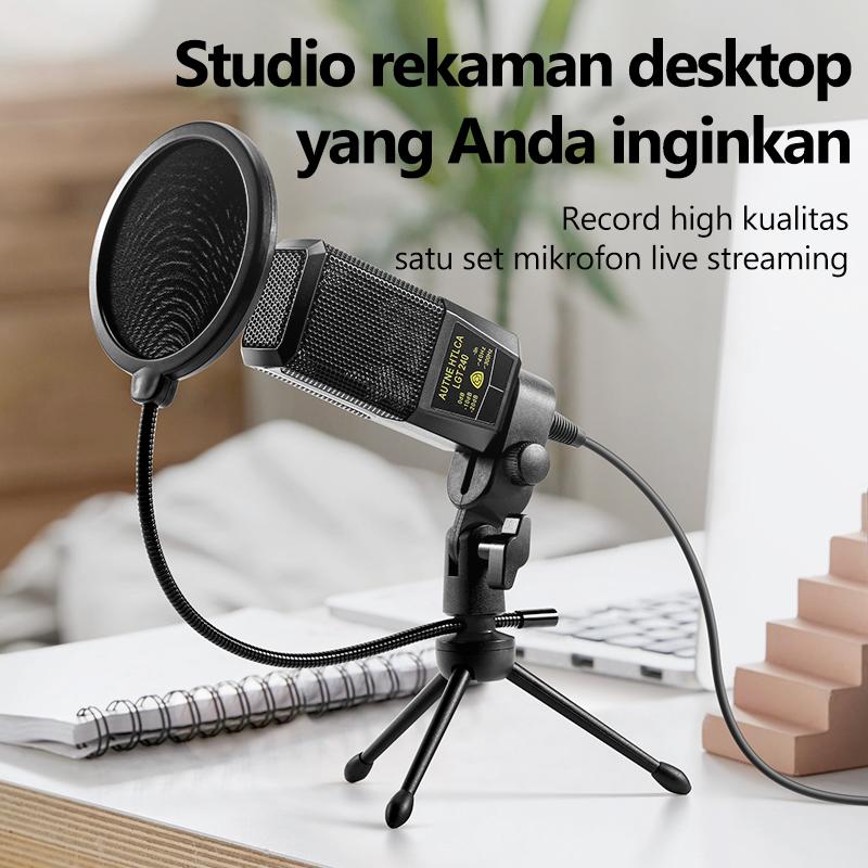 Promo 【Aston】Microphone 3.5mm Mic Condenser untuk Merekam Podcast ...