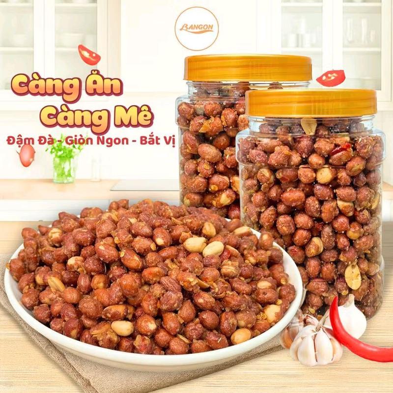 hủ 500gr đậu phộng tỏi ớt ăn liền sốc nhất
