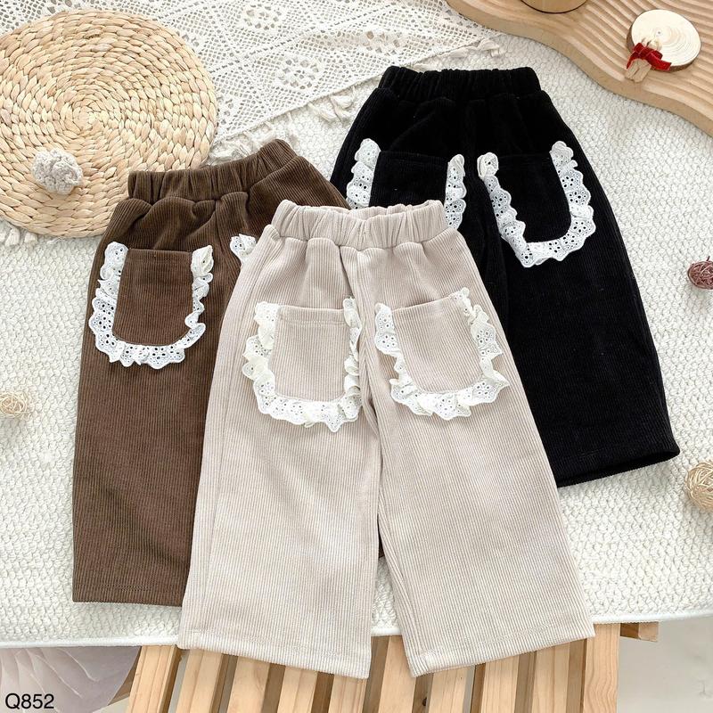  Hey Susie Q852- Quần Nhung Tăm Túi Ren Cho Bé Gái Size 9-25kg 