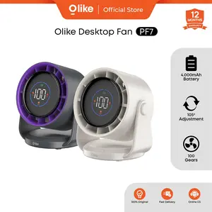 Olike Turbo Mini Fan PF7 4000 mAh Up to 23 Jam | Kipas Angin Mini High Speed Adjustable 100 Gear | Portable Cooler