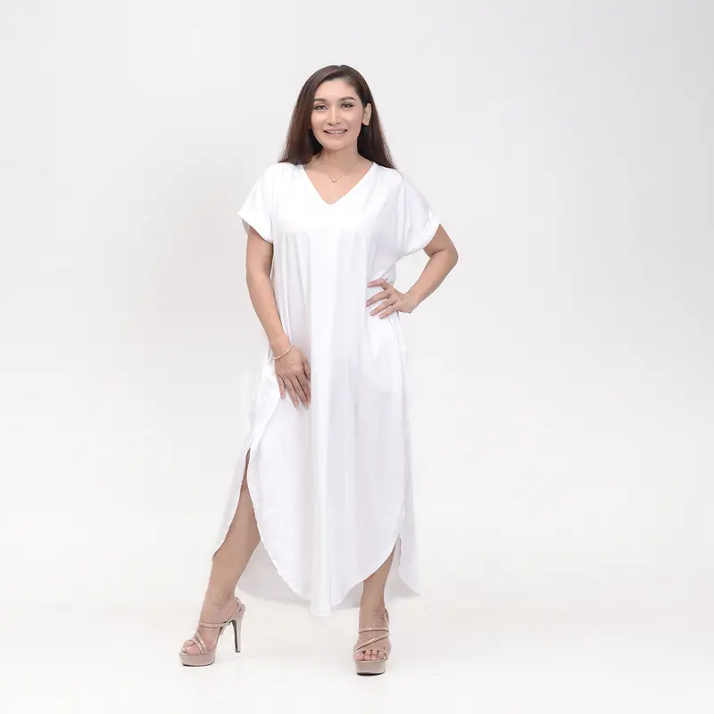 Simplyrooms Daisy Homedress Dress Casual Kantong Kaos Panjang Samping Tangan 6