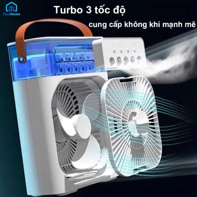 (XẢ KHO) Quạt phun sương mini - Quạt Điều Hòa Hơi Nước Mini, Quạt Phun Sương Tạo Ẩm Làm Mát tặng kèm dây sạc usb (không gồm củ sạc)