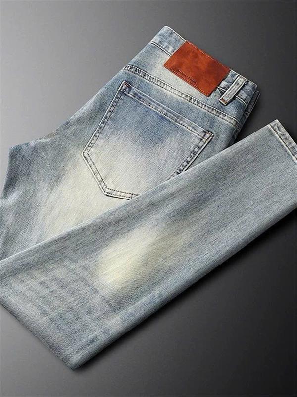 QUẦN JEAN NAM CO DÃN GIÁ RẺ DÁNG ÔM NHẸ BODY XANH BẠC Menswear Cotton X1 Pants Có Túi 74-DJ