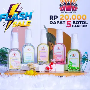 NLH Parfum Fresh Collection Paket Hemat 5 Botol Eau De Parfum Aroma Segar Akasia Lily Aqua Fresh Vanila Rose & Luxia Tahan Lama Harga Terjangkau untuk Pria Wanita Bodymist Perfume