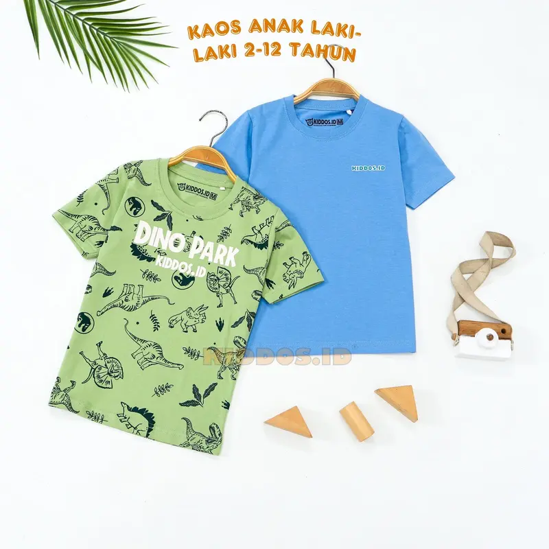 Setelan Kaos dan Celana Panjang Denim Anak Laki Laki DINO PARTY 5