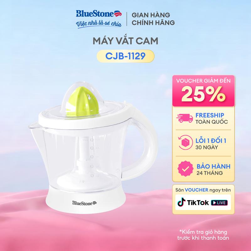 Máy Vắt Cam BlueStone CJB-1129 1 Lít 40W Đảo Chiều Tự Động 2 Đầu Vắt An Toàn Không Chứa BPA Dung Tích 1L Công Suất Mạnh Mẽ