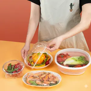 Plastik Makanan Isi 100 Pcs / Pelindung Makanan Food Grade / Wrapping Buah Sayuran / Plastik Pelindung makanan isi 100 pcs / Penutup Makanan / Plastik Wrapping Makanan / Shower Cap