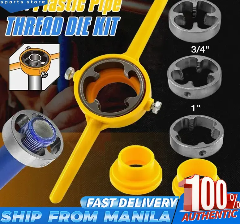 6 Pcs Alat Pembuat Cetakan Benang Pipa Plastik Alat Pembuat Benang Pipa Kit Buat Lengan Pipa Air Berulir PVC