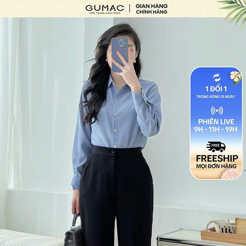 GUMAC - Áo sơ mi tay dài Regular B4 BAE00001 Nữ Women