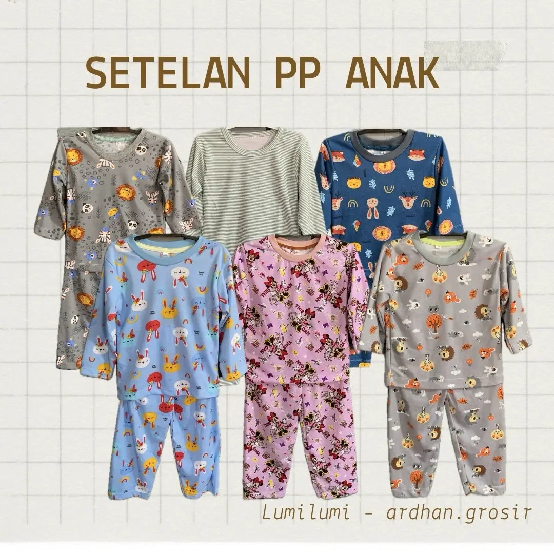 Paket bundling 2 setelan panjang-panjang anak