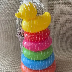 Mainan edukasi anak balita donat ring susun bebek susun 6