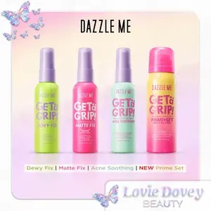 DAZZLE ME Get a Grip! Makeup Setting Spray Dewy Fix Matte Fix Acne Fix Face Mist Primer Wajah