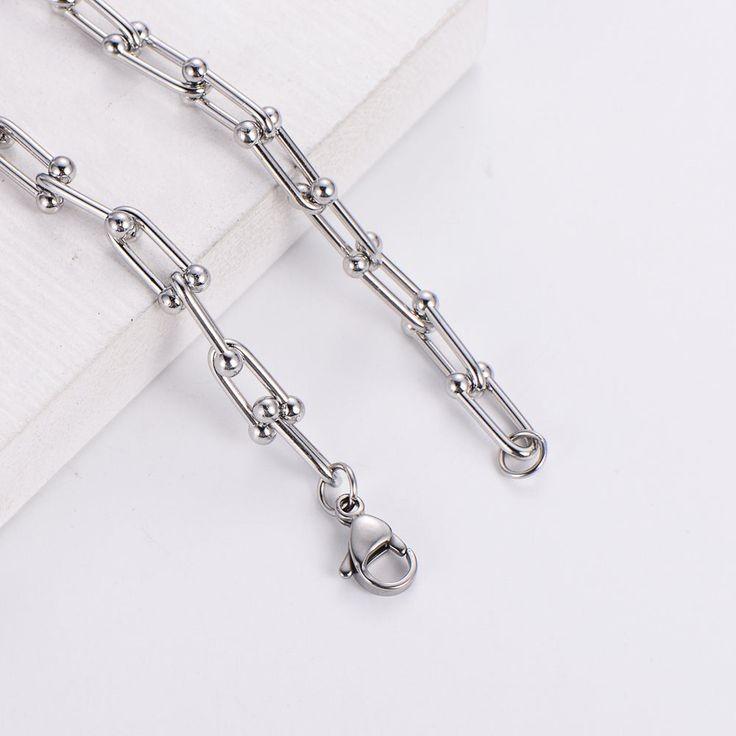 GELANG RANTAI TITANIUM TEERBARU MODEL U ANTI KARAT PRIA DAN WANITA 2
