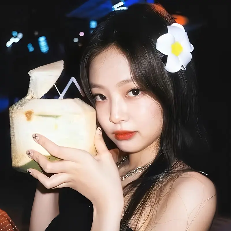 JH Jepit rambut bunga kamboja aksesoris jepitan wanita hiasan rambut cantik ukuran 6cm 5