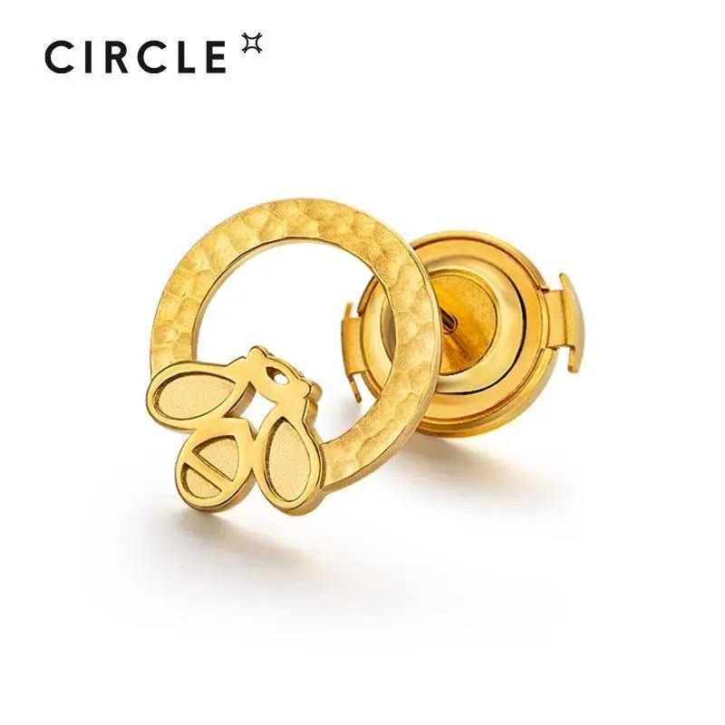 CIRCLE Voyage silver plated with gold bee brooch
