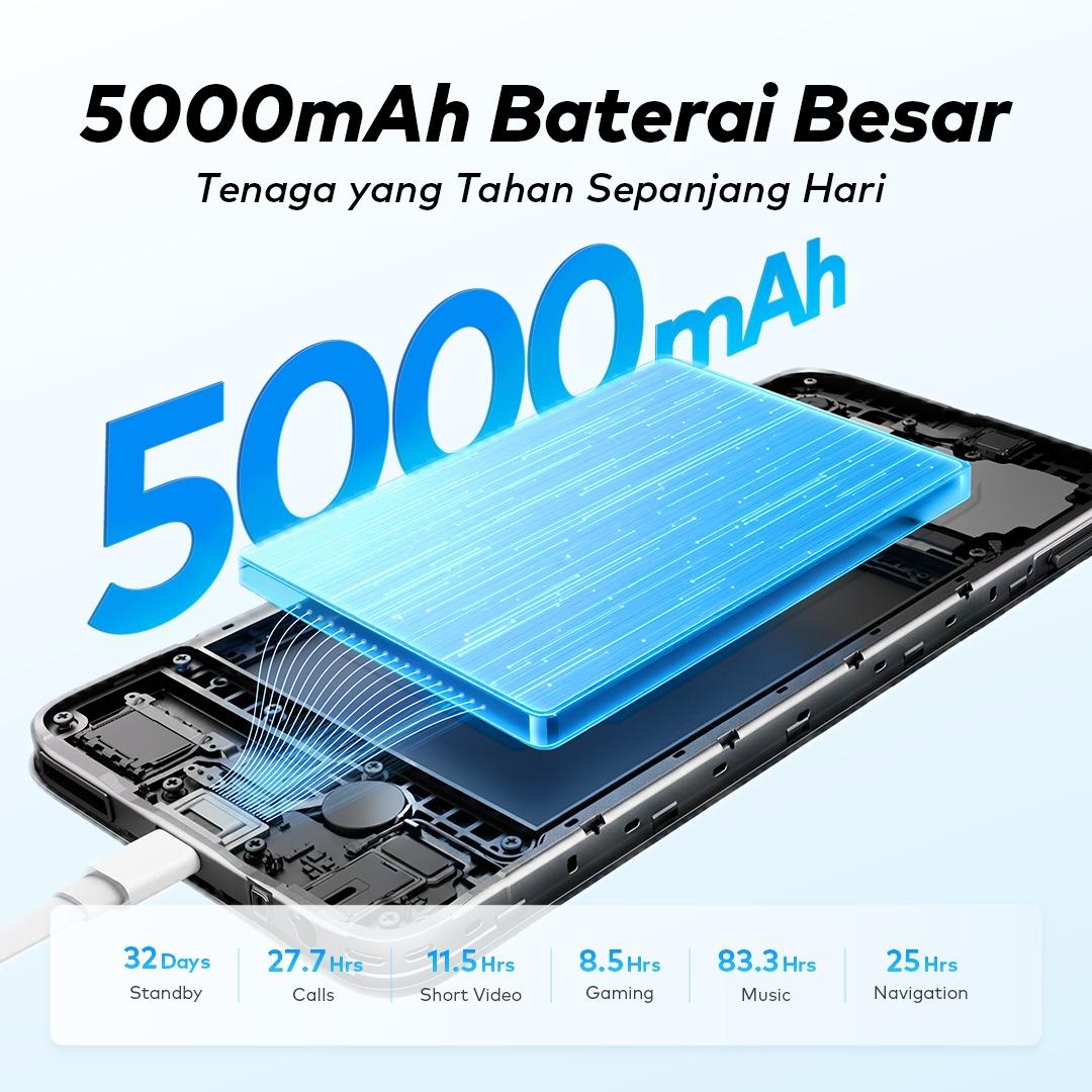 itel A100C 4+64GB Layar 6.6" 90Hz Tahan Banting Military-Grade Big Memory UltraLink Free Call 5000mAh Battery itel A100C 4+64GB Layar 6.6" 90Hz Tahan Banting Military-Grade Big Memory UltraLink Free Call 5000mAh Battery