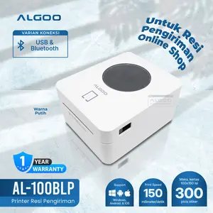 AL-100BLP Printer Thermal Barcode Label Resi USB Bluetooth