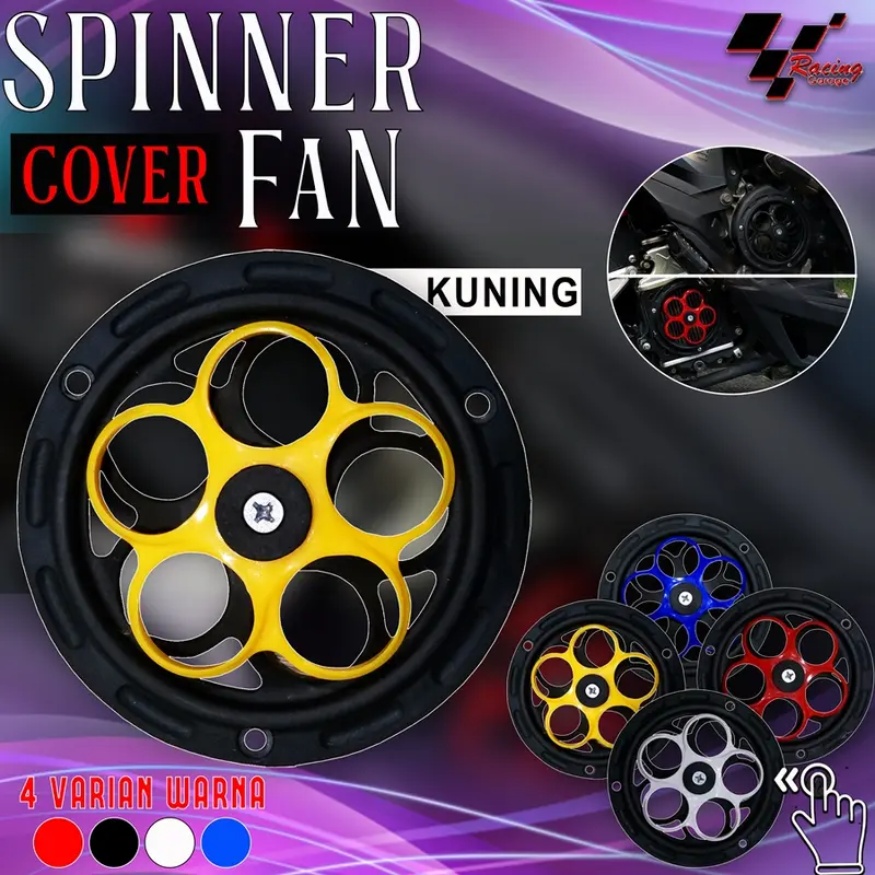COVER KIPAS SPINER SPINNER VESPA BEAT FI DELUXE STREET SCOOPY VARIO MIO M3 SOUL GT X RIDE FINO PENUTUP KIPAS MESIN MATIC FILANO FAZZIO UNIVERSAL Motor 4