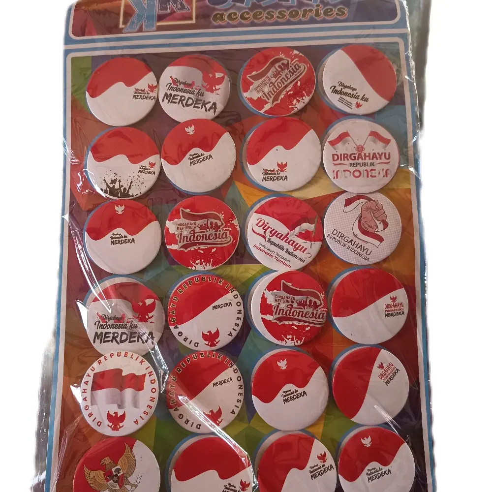 (24PCS) Pin Bross Indonesia Merah putih, Assesories Panita HUT RI, Indonesia pin bros Termurah Paket usaha