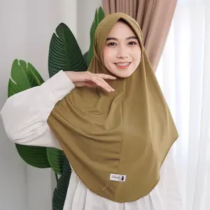 Khimar Dhinda Hijab Size L Bergo Jersey Polos